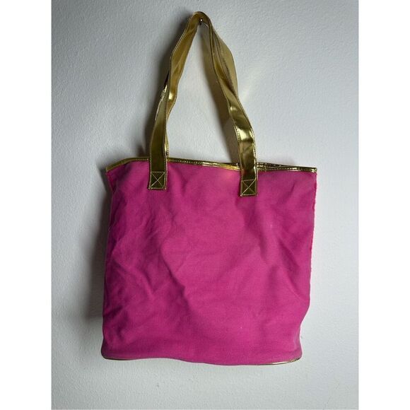 Y2K Tweety Bird Hot Pink Gold Terry Cloth Paradise Large Tote See Description - Picture 5 of 16